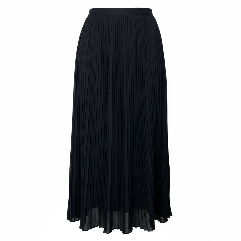 Elegant Black Pleated Skirt